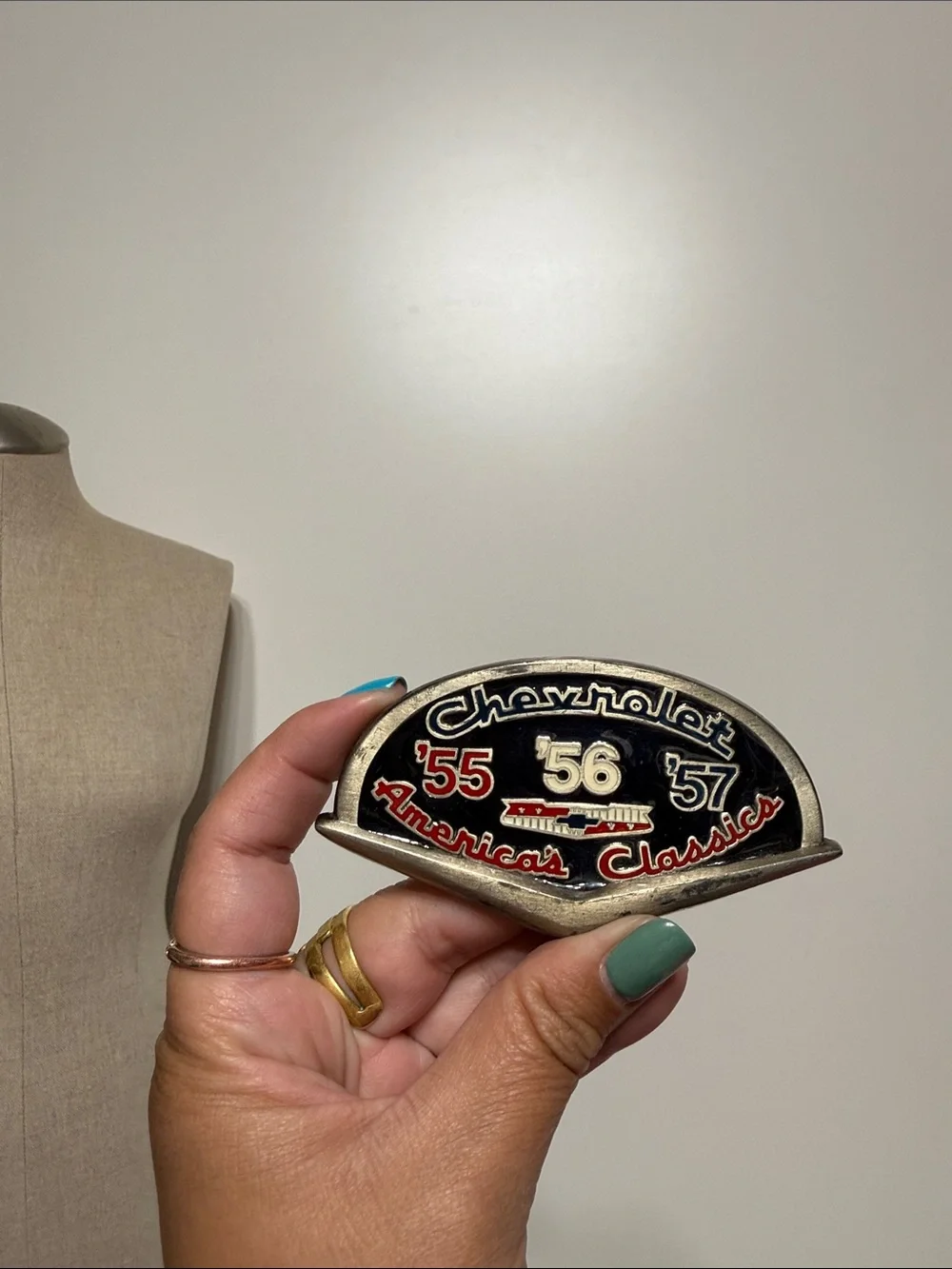 Vintage Chevrolet 55’ 56’ 57’ American Classics Belt Buckle Made in USA